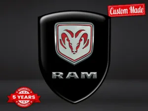 Dodge Harz Domes Aufkleber Exklusives Design Edle Badges